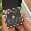 Love Knot Necklace 18K Yellow Gold Finish | Personalized To My Mother In Law Necklace From Daughter In Law You Are My Bonus Mom Jewelry Birthday Mothers Day Christmas Customized Gift Box Message Card | teecentury