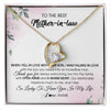 Forever Love Necklace 18K Yellow Gold Finish | Personalized To My Mother In Law Necklace from Daughter In Law I Feel So Lucky Groom's Mother of My Husband Pendant Jewelry Customized Gift Box Message Card | teecentury
