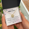 Love Knot Necklace 18K Yellow Gold Finish | Personalized To My Mother In Law Necklace from Daughter In Law I Feel So Lucky Groom's Mother of My Husband Pendant Jewelry Customized Gift Box Message Card | teecentury