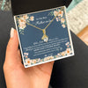 Alluring Beauty Necklace 18K Yellow Gold Finish | Personalized To My Mother In Law Necklace from Daugter In Law Feel In Love Son Mother Of My Husband Jewelry Birthday Wedding Pendant Customized Message Card | teecentury
