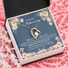Forever Love Necklace 18K Yellow Gold Finish | Personalized To My Mother In Law Necklace from Daugter In Law Feel In Love Son Mother Of My Husband Jewelry Birthday Wedding Pendant Customized Message Card | teecentury