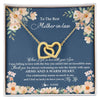 Interlocking Hearts Necklace 18K Yellow Gold Finish | Personalized To My Mother In Law Necklace from Daugter In Law Feel In Love Son Mother Of My Husband Jewelry Birthday Wedding Pendant Customized Message Card | teecentury