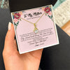 Alluring Beauty Necklace 18K Yellow Gold Finish | Personalized To My Mother Necklace from Daughter On Wedding Day for Mom Bride's Mother Customized Gift Box Message Card | teecentury