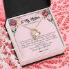 Forever Love Necklace 18K Yellow Gold Finish | Personalized To My Mother Necklace from Daughter On Wedding Day for Mom Bride's Mother Customized Gift Box Message Card | teecentury