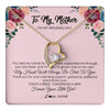 Forever Love Necklace 18K Yellow Gold Finish | 1 | Personalized To My Mother Necklace from Daughter On Wedding Day for Mom Bride's Mother Customized Gift Box Message Card | teecentury