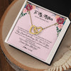 Interlocking Hearts Necklace 18K Yellow Gold Finish | Personalized To My Mother Necklace from Daughter On Wedding Day for Mom Bride's Mother Customized Gift Box Message Card | teecentury