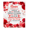Personalized To My Nana Gifts From Granddaughter Grandson Blanket Rose Flower Anniversary Birthday Gifts Nana Mothers Day Christmas Custom Fleece Throw Blanket | teecentury