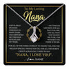 Alluring Beauty Necklace 14K White Gold Finish | 1 | Personalized To My Nana Gifts Necklace From Granddaughter Grandson Grateful Thank You Nana Birthday Mothers Day Christmas Customized Gift Box Message Card | teecentury