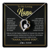 Forever Love Necklace 14K White Gold Finish | 1 | Personalized To My Nana Gifts Necklace From Granddaughter Grandson Grateful Thank You Nana Birthday Mothers Day Christmas Customized Gift Box Message Card | teecentury