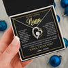 Forever Love Necklace 14K White Gold Finish | 2 | Personalized To My Nana Gifts Necklace From Granddaughter Grandson Grateful Thank You Nana Birthday Mothers Day Christmas Customized Gift Box Message Card | teecentury
