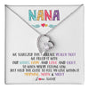 Forever Love Necklace 14K White Gold Finish | 1 | Personalized To My Nana Necklace From Grandkids Granddaughter We Squeezed This Necklace Nana Birthday Mothers Day Christmas Customized Gift Box Message Card | teecentury