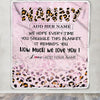 Personalized To My Nanny Gifts From Kids Blanket Pink Leopard Happy Birthday Gifts For Nanny Mothers Day Birthday Christmas Customized Fleece Throw Blanket | teecentury