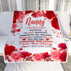 Personalized To My Nanny Gifts From Kids Blanket Rose Flower Anniversary Birthday Gifts Nanny Mothers Day Thanksgiving Birthday Christmas Custom Fleece Blanket | teecentury