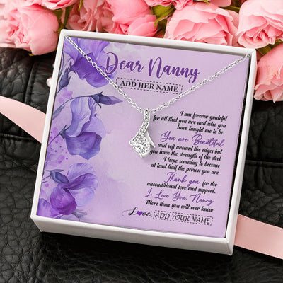 Alluring Beauty Necklace 14K White Gold Finish | 2 | Personalized To My Nanny Gifts Necklace Flower You Are Beautiful Gifts For Nanny Mothers Day Birthday Thanksgiving Christmas Custom Gift Box Message Card | teecentury.myshopify