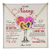 Interlocking Hearts Necklace 18K Yellow Gold Finish | 1 | Personalized To My Nanny Necklace From Kids Never Forget That I Love You You Mean The World Nanny Birthday Mothers Day Christmas Customized Gift Box Message Card | teecentury