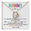 Forever Love Necklace 18K Yellow Gold Finish | 1 | Personalized To My Nanny Necklace From Kids We Squeezed This Necklace Nanny Birthday Mothers Day Christmas Jewelry Pendant Customized Gift Box Message Card | teecentury