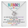 Love Knot Necklace 14K White Gold Finish | 1 | Personalized To My Nanny Necklace From Kids We Squeezed This Necklace Nanny Birthday Mothers Day Christmas Jewelry Pendant Customized Gift Box Message Card | teecentury