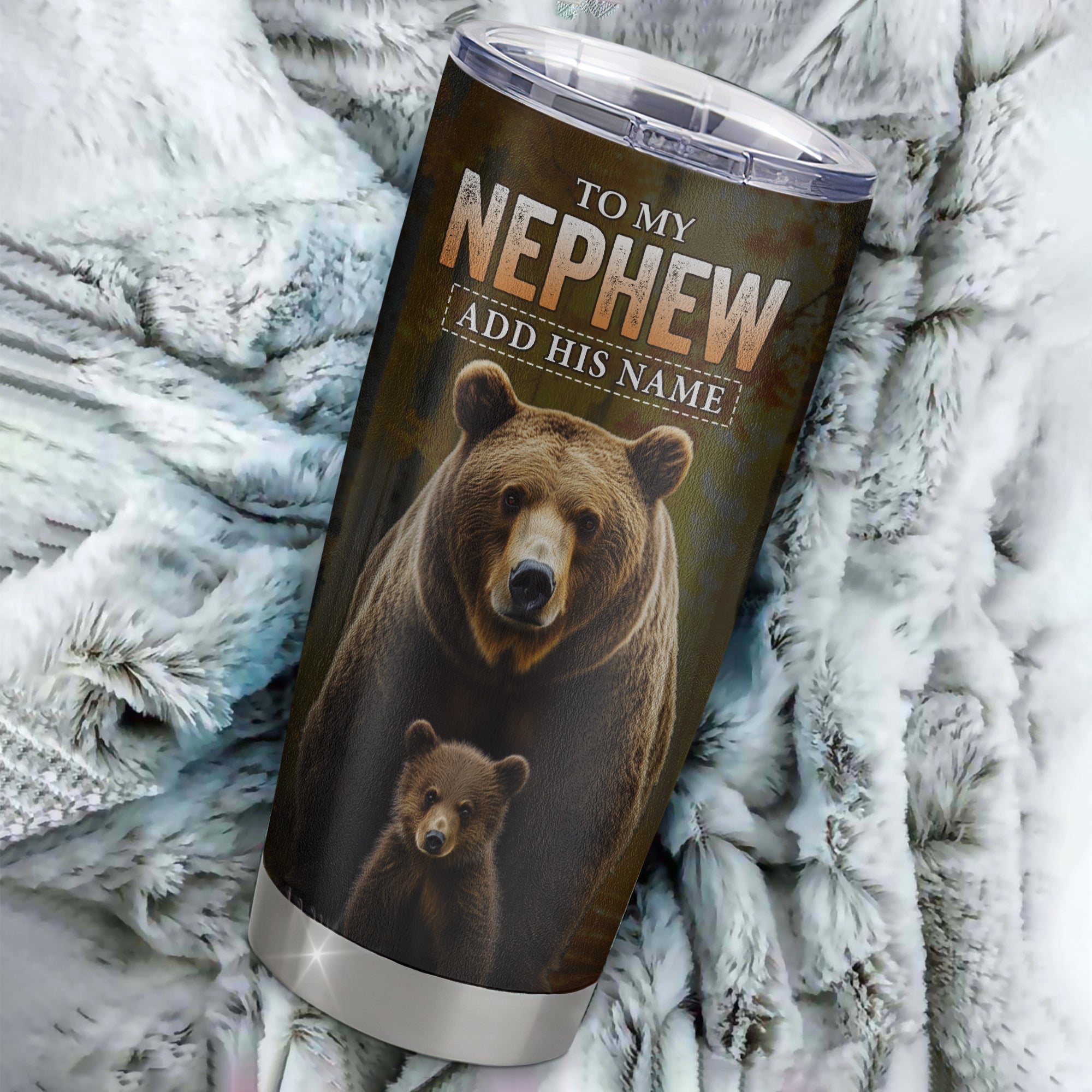 Personalized To My Nephew Bear Tumbler From Aunt Uncle Auntie Every Day Laugh Love Live Nephew Birthday Gifts Christmas Custom Stainless Steel Travel Mug | teecentury