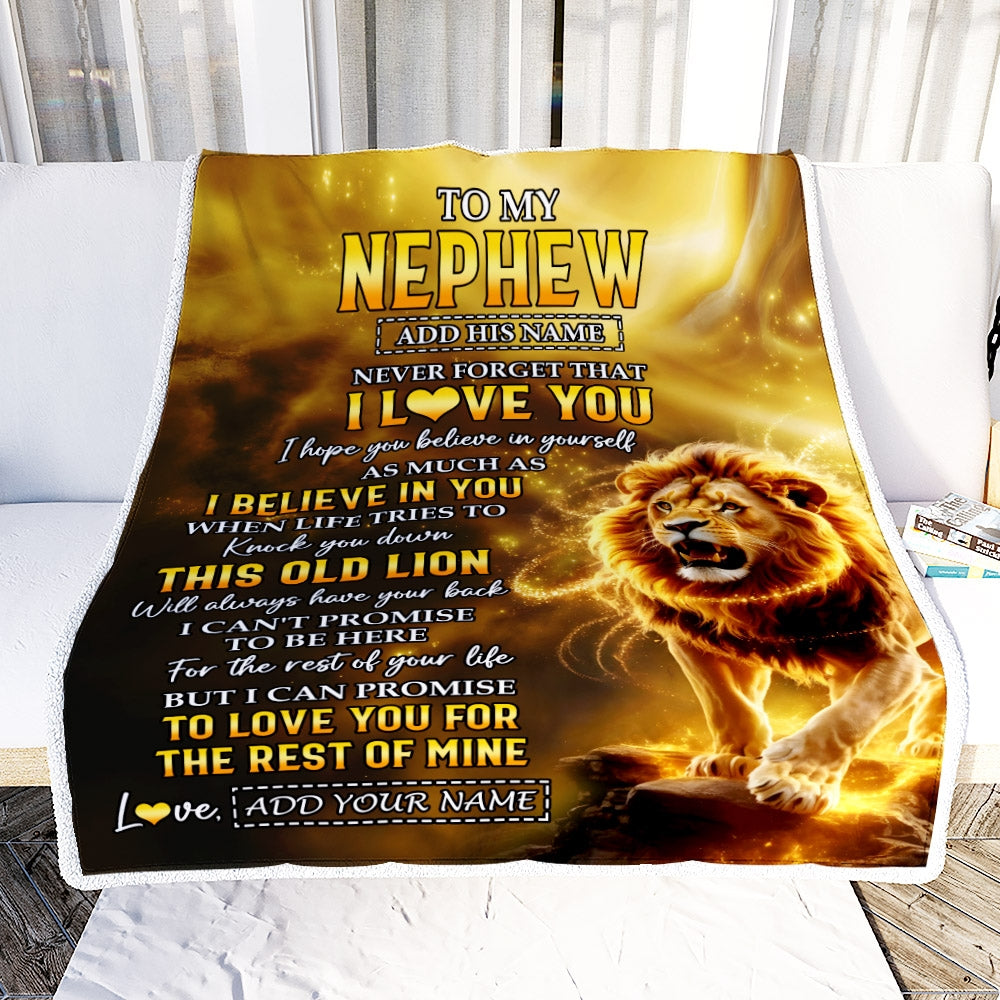 Personalized To My Nephew Birthday Gifts From Uncle Blanket I Love You Nephew Gifts Graduation Christmas Gift Ideas For Men Customized Fleece Throw Blanket | teecentury
