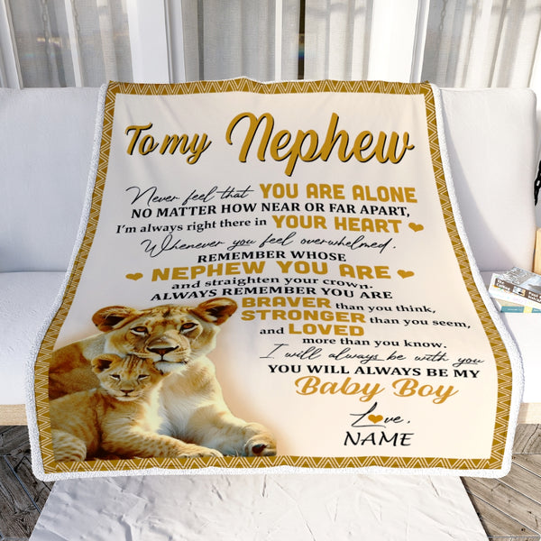To My Nephew Blanket From Aunt - Soft Flannel Lion Throw, 50x60 Inches | Birthday, Christmas & Graduation Gift - View #9