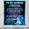 Personalized To My Nephew Blanket From Aunt Auntie Never Forget That I Love You Nephew Birthday Graduation Christmas Bed Fleece Throw Blanket | teecentury