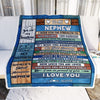 Personalized To My Nephew Blanket From Aunt Uncle Wood Remember To Be Awesome Nephew Birthday Graduation Christmas Customized Fleece Throw Blanket | teecentury