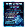 Personalized To My Nephew Blanket From Uncle Never Forget That I Love You Nephew Birthday Gifts Graduation Christmas Bed Fleece Throw Blanket | teecentury