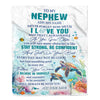 Personalized To My Nephew Blanket Turtle I Love You Forever From Aunt Auntie Uncle Nephew Birthday Gifts Christmas Graduation Customized Fleece Blanket | teecentury