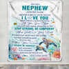 Personalized To My Nephew Blanket Turtle I Love You Forever From Aunt Auntie Uncle Nephew Birthday Gifts Christmas Graduation Customized Fleece Blanket | teecentury