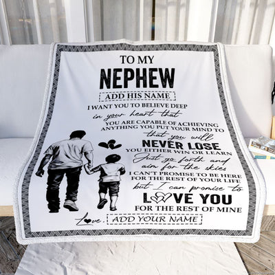 Personalized To My Nephew Blanket You Will Never Lose From Uncle Nephew Birthday Gifts Graduation Christmas Customized Fleece Throw Blanket | teecentury