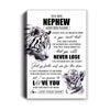 Personalized To My Nephew Canvas From Aunt Uncle You Will Never Lose White Tiger Nephew Birthday Gifts Graduation Christmas Custom Wall Art Print Framed Canvas | teecentury