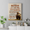 Personalized To My Nephew Canvas From Uncle Aunt Auntie This Old Bear Love You Nephew Birthday Gifts Graduation Christmas Custom Wall Art Print Framed Canvas | teecentury
