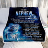 Personalized To My Nephew Gift Blanket From Aunt Auntie Never Feel That You Are Alone Lion Niece Birthday Gifts Graduation Christmas Customized Fleece Blanket | teecentury