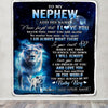 Personalized To My Nephew Gift Blanket From Aunt Auntie Never Feel That You Are Alone Lion Niece Birthday Gifts Graduation Christmas Customized Fleece Blanket | teecentury