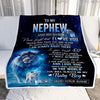 Personalized To My Nephew Gift Blanket From Uncle Never Feel That You Are Alone Lion Nephew Birthday Graduation Christmas Customized Fleece Throw Blanket | teecentury
