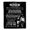 Personalized To My Nephew Gifts Blanket From Aunt Auntie My Only Wish For You Nephew Birthday Gifts Graduation Christmas Customized Fleece Throw Blanket | teecentury