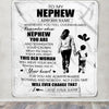 Personalized To My Nephew Gifts Blanket From Aunt Auntie Whenever Woman Unique Birthday Gifts For Nephew Graduation Christmas Custom Fleece Throw Blanket | teecentury