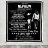 Personalized To My Nephew Gifts Blanket From Aunt Auntie Wherever Your Journey In Life Aunt Nephew Birthday Gifts Christmas Customized Fleece Throw Blanket | teecentury