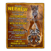 Personalized To My Nephew Gifts Blanket From Aunt Uncle Auntie I Wish You The Strength Tiger Nephew Birthday Gifts Christmas Graduation Custom Fleece Blanket | teecentury