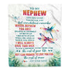 Personalized To My Nephew Gifts Blanket From Aunt Uncle Auntie Whenever You Feel Dragonfly Nephew Birthday Gifts Graduation Christmas Custom Fleece Blanket | teecentury