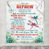 Personalized To My Nephew Gifts Blanket From Aunt Uncle Auntie Whenever You Feel Dragonfly Nephew Birthday Gifts Graduation Christmas Custom Fleece Blanket | teecentury