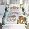 Personalized To My Nephew Gifts Blanket From Aunt Uncle Auntie Whenever You Feel Tiger Nephew Birthday Gifts Graduation Christmas Customized Fleece Blanket | teecentury