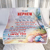 Personalized To My Nephew Gifts Blanket From Aunt Uncle Auntie Wherever Your Journey In Life Beach Nephew Birthday Gifts Warm Customized Fleece Throw Blanket | teecentury