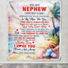Personalized To My Nephew Gifts Blanket From Aunt Uncle Auntie Wherever Your Journey In Life Beach Nephew Birthday Gifts Warm Customized Fleece Throw Blanket | teecentury
