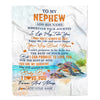 Personalized To My Nephew Gifts Blanket From Aunt Uncle Auntie Wherever Your Journey In Life Turtle Nephew Birthday Gifts Warm Customized Fleece Throw Blanket | teecentury