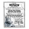 Personalized To My Nephew Gifts Blanket From Aunt Uncle Auntie White Tiger My Only Wish For You Nephew Birthday Gifts Graduation Christmas Fleece Blanket | teecentury