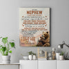 Personalized To My Nephew Gifts Canvas From Aunt Uncle Auntie Bear My Only Wish For You Nephew Birthday Gifts Graduation Christmas Custom Wall Art Print Framed Canvas | teecentury