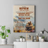 Personalized To My Nephew Gifts Canvas From Aunt Uncle Whenever Bear Unique Birthday Gifts For Nephew Graduation Christmas Custom Wall Art Print Framed Canvas | teecentury