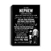 Personalized To My Nephew Gifts Canvas From Uncle My Only Wish For You Nephew Birthday Gifts Graduation Christmas Custom Wall Art Print Framed Canvas | teecentury