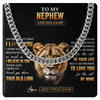 Cuban Link Chain Necklace Stainless Steel | 1 | Personalized To My Nephew Gifts From Aunt Auntie Necklace Old Lion Love You Nephew Birthday Gifts Graduation Christmas Customized Gift Box Message Card | https://teecentury.